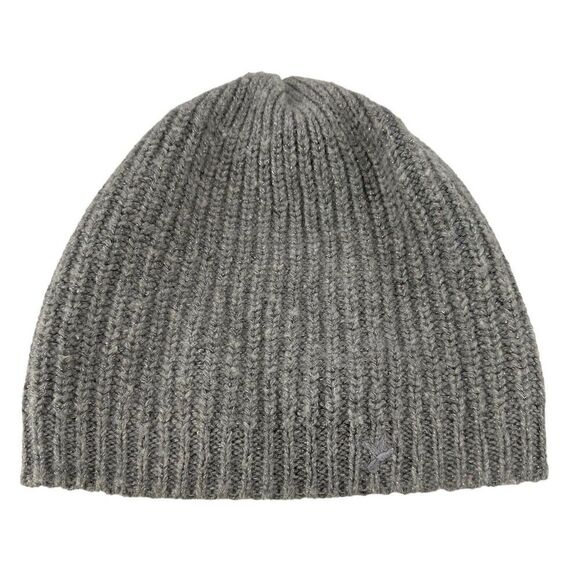 Aerie Beanie Womens Winter Hat Gray Silver Threading One Size Wool Blend Warm - Picture 1 of 5